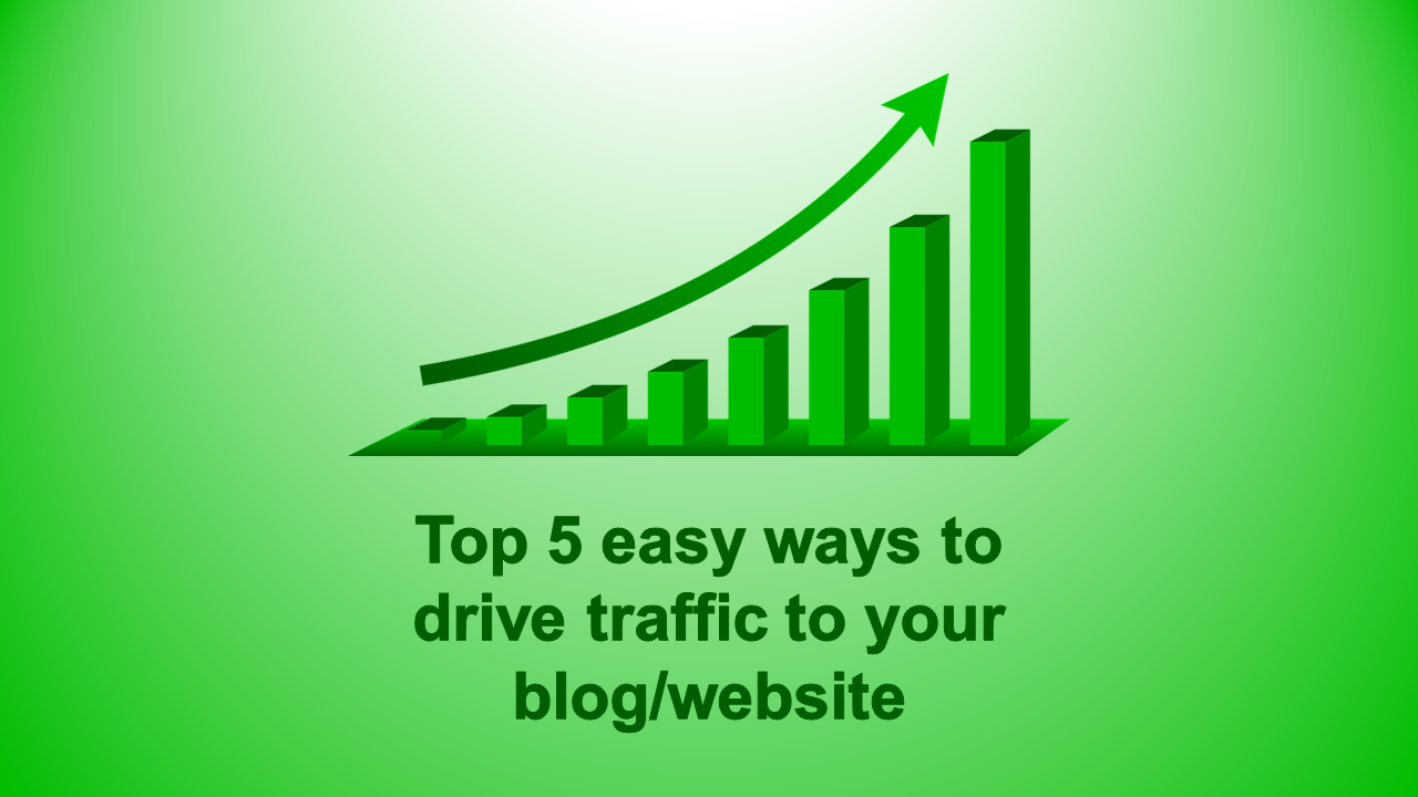 Top 5 easy ways to drive traffic to your blog/website