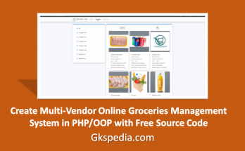 Create Multi-Vendor Online Groceries Management System in PHP OOP with Free
