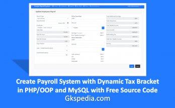 Create-Payroll-System-with-Dynamic-Tax-Bracket-in-PHP-OOP-and-MySQL-with-Free