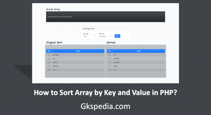 How to Sort Array by Key and Value in PHP